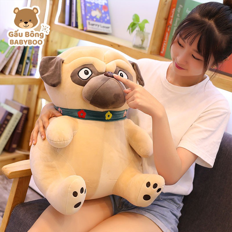 Chó Bông Mặt Xệ Pug Nghộ Nghĩnh Cao Cấp BABYBOO - Thú Nhồi Bông Quà Tặng Yêu Thương