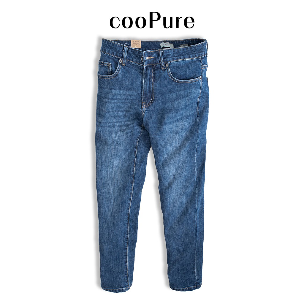 Quần jeans nam cooPure chất jeans extra spandex màu đen khói, thiết kế khỏe khoắn NO.1203 (5 màu) | BigBuy360 - bigbuy360.vn