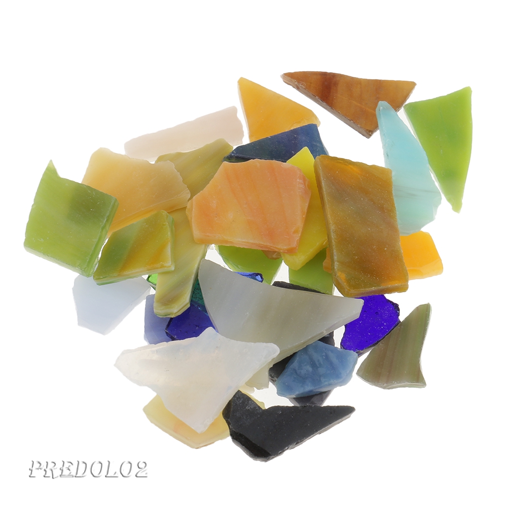 Set 2 Gạch Kính Khảm Nhiều Màu Sắc Kích Thước 10-30mm Dùng Trang Trí Nghệ Thuật