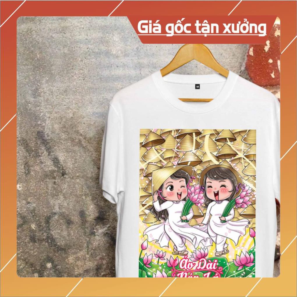 Áo Thun Văn Hóa - Ẩm Thực Việt Nam - Áo dài nón lá cực chất và đẹp - VIN-0005 giá tận xưởng