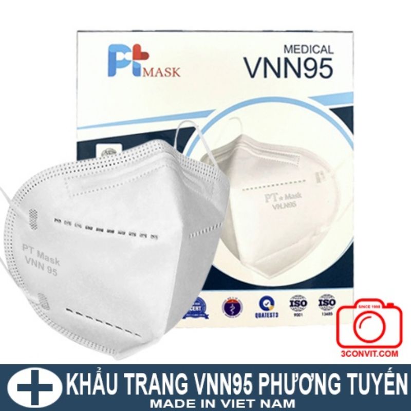 Thùng 500 chiêc 50 hộp khẩu trang VNN95 PT Mask 4 lớp