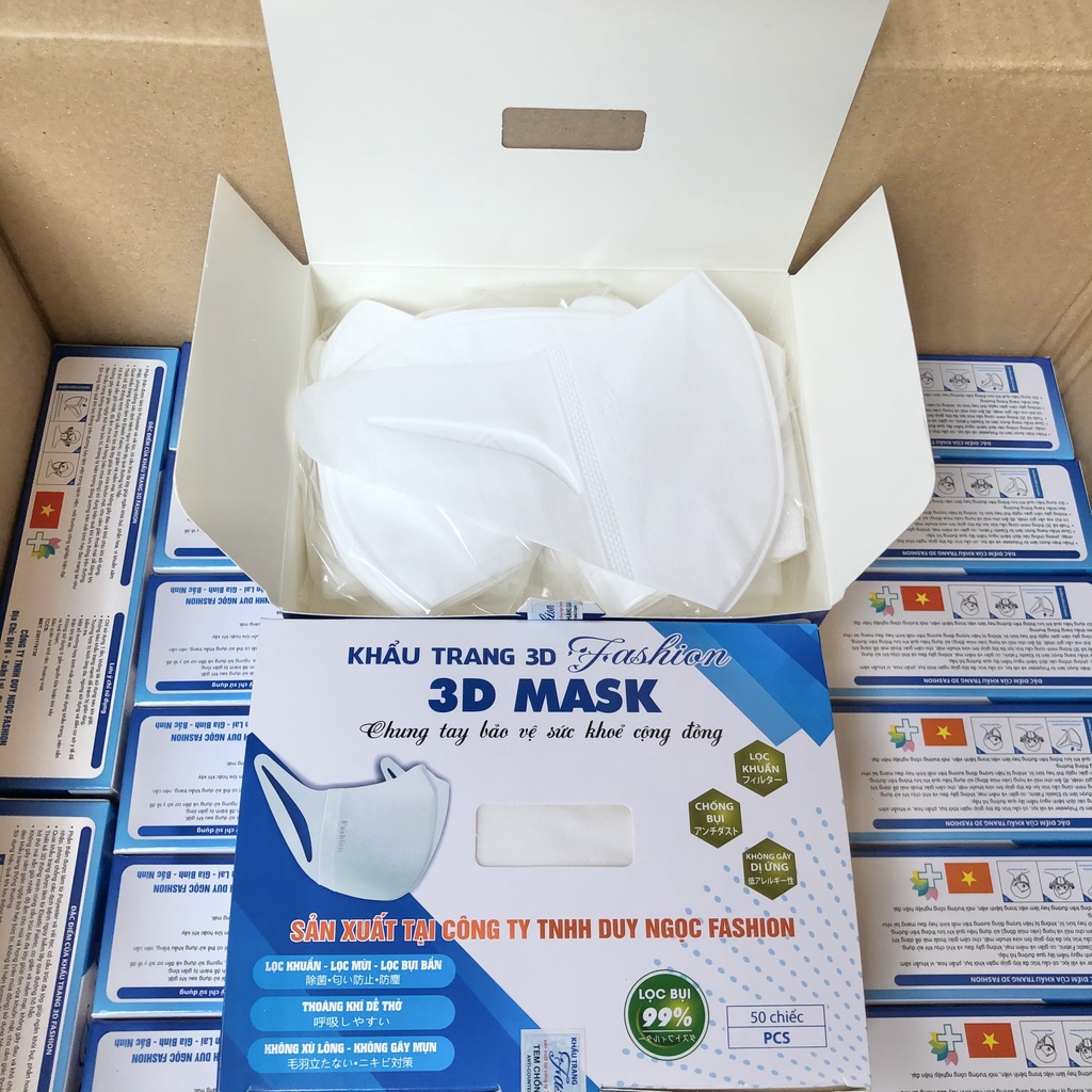 [VN] Khẩu Trang 3D Chất Lượng Cao Mask Lọc Khuẩn, Lọc Bụi, Thoáng Khí Dễ Thở, Không Gây Mụn