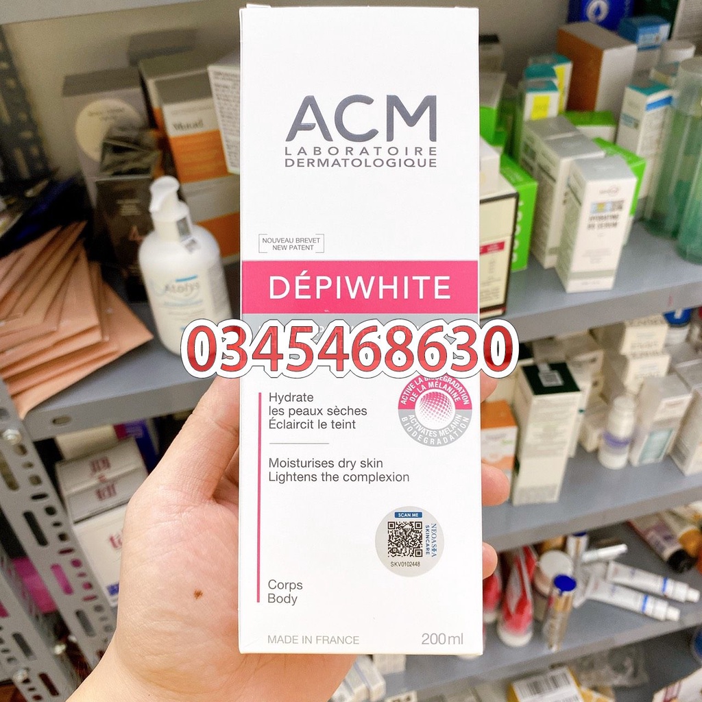 Sữa dưỡng thể dưỡng trắng da, giảm lão hóa ACM Depiwhite Whitening Body Milk - 200ml