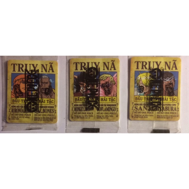 Thẻ one piece được bọc như trên.
