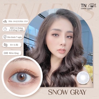 Kính áp tròng Snow Gray 14.0 - Độ cận 0->6 - Hạn 6 tháng