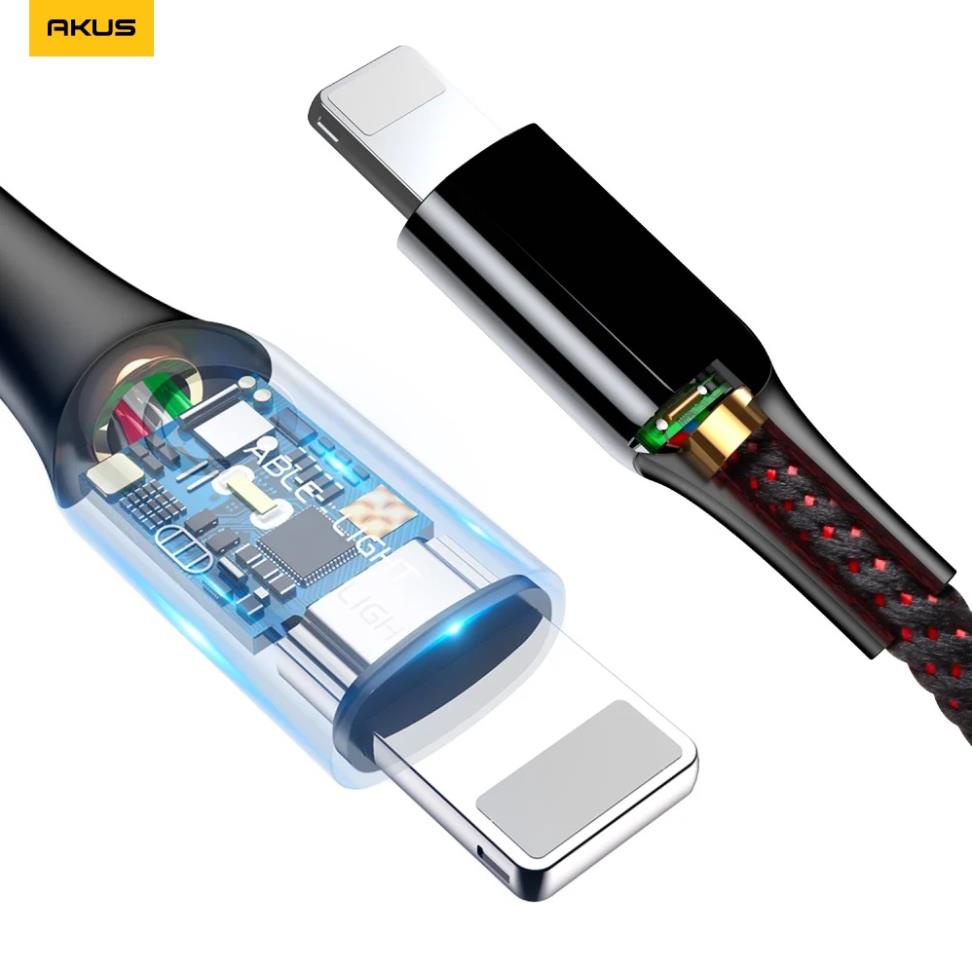 Dây sạc IP,dây sạc nhanh,dây dù chống đứt D212 Akus-Hàng