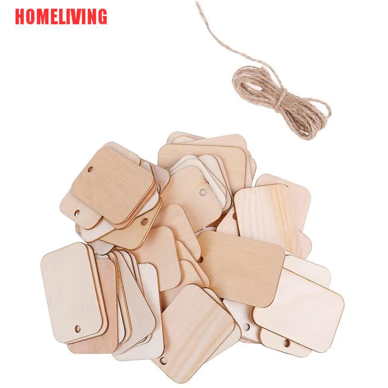 Set 50 Thẻ Gỗ Khắc Chữ Dùng Trang Trí DIY