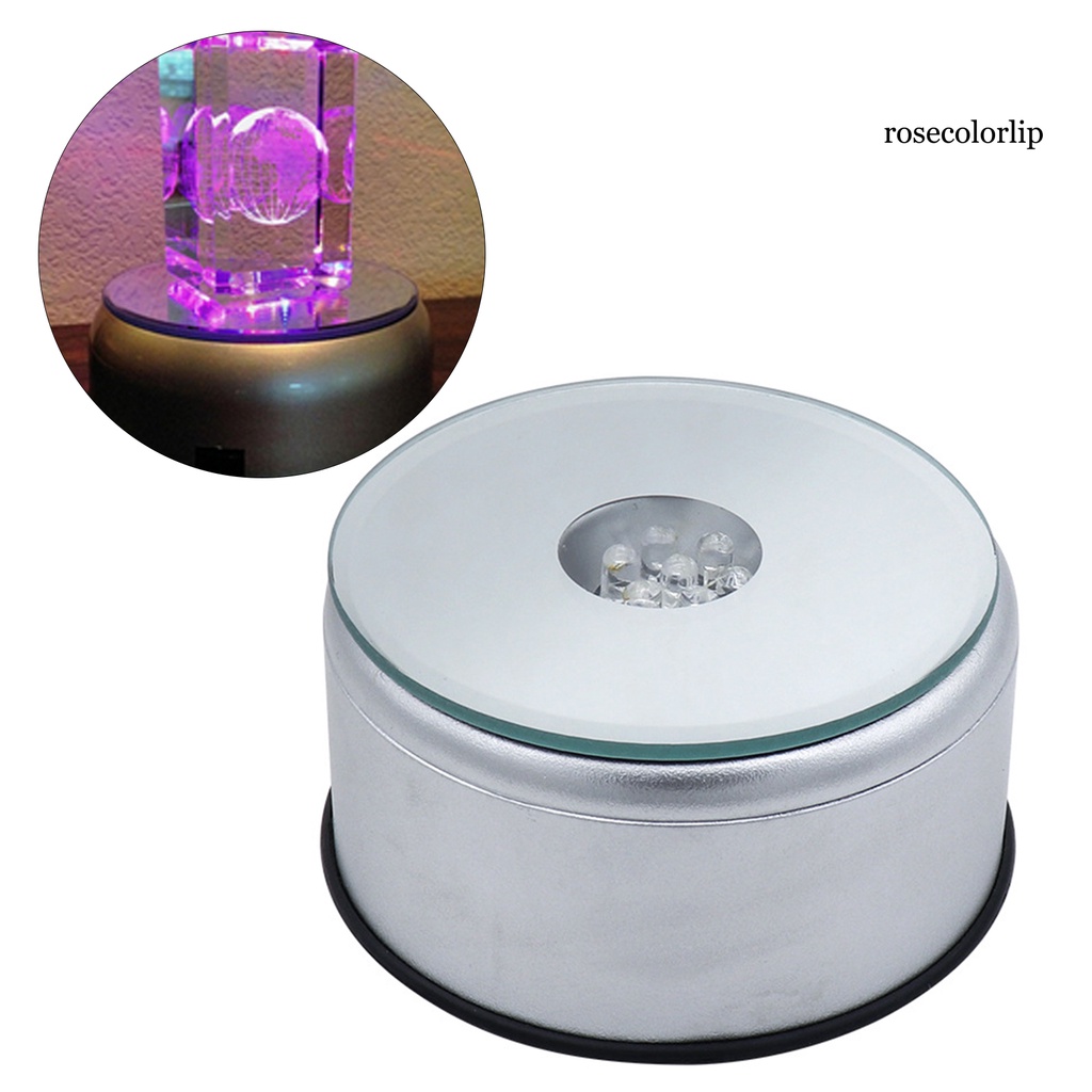 Đế trưng bày đèn led thủy tinh nhựa nghệ thuật xoay 360 độ nguồn điện từ cổng usb
