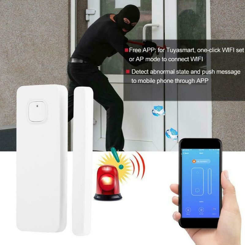 1 Bộ Cảm Biến Cửa Sổ Thông Minh Kết Nối WiFi Không Cần Tiếp Xúc Có Thể Sạc Lại