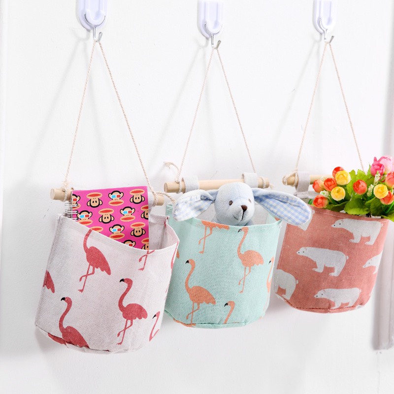 Túi Vải Treo Tường Decor Đa Năng, Đựng Đồ Cá Nhân, Đựng Đồ Dùng Trong Nhà Tiện Lợi 88276 Shop Giao Hàng Nhanh