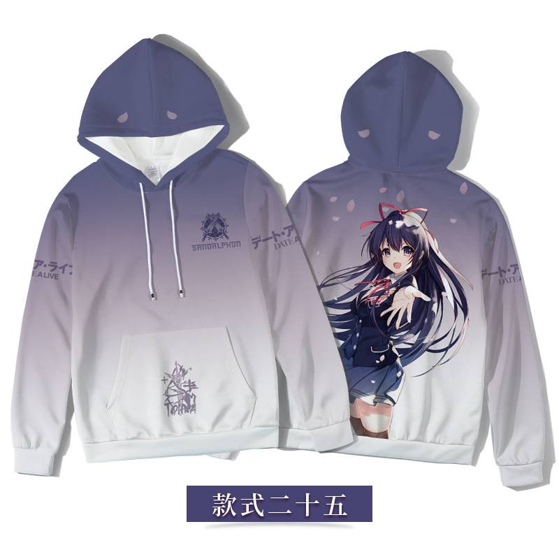 Yyds Áo Khoác Hoodie Unisex Dáng Rộng In Hình Anime DATE A LIVE Phong Cách Nhật Bản Thời Trang Thường Ngày