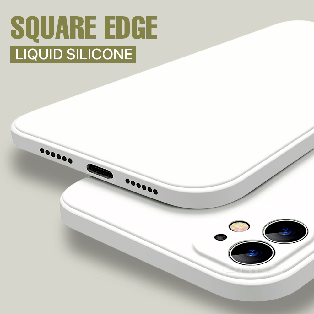 Apple iPhone 6 Plus 6S Plus Soft Case Luxury Original Square Liquid Silicone Phone Cover