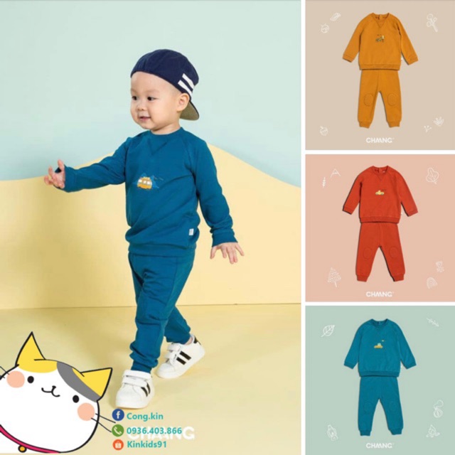 CHAANG - Bộ nỉ da cá dành cho bé trai, bé gái