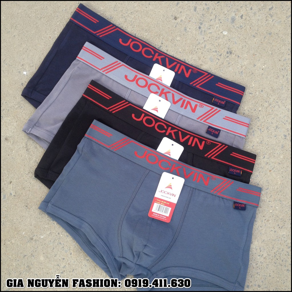 Bộ 4 Quần BOXER JOCKVIN Cao cấp - Chất liệu cotton 4 chiều