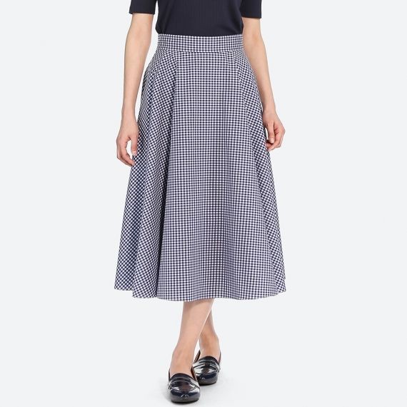 Váy UNIQLO kẻ sọc xanh blue