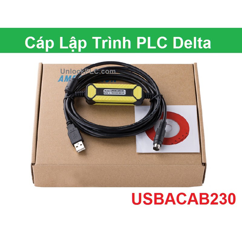 XẢ KHO - Cáp Lập Trình PLC Delta USBACAB230 USB-DVP