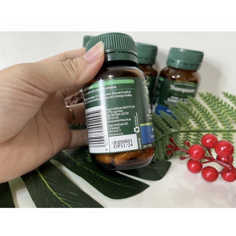 🧠🧠  Bổ Não Master Herbalists THOMPSON’S One-A-Day GINKGO 6000mg 60 viên — Bổ Não hàm lượng cao của Úc☘️☘️