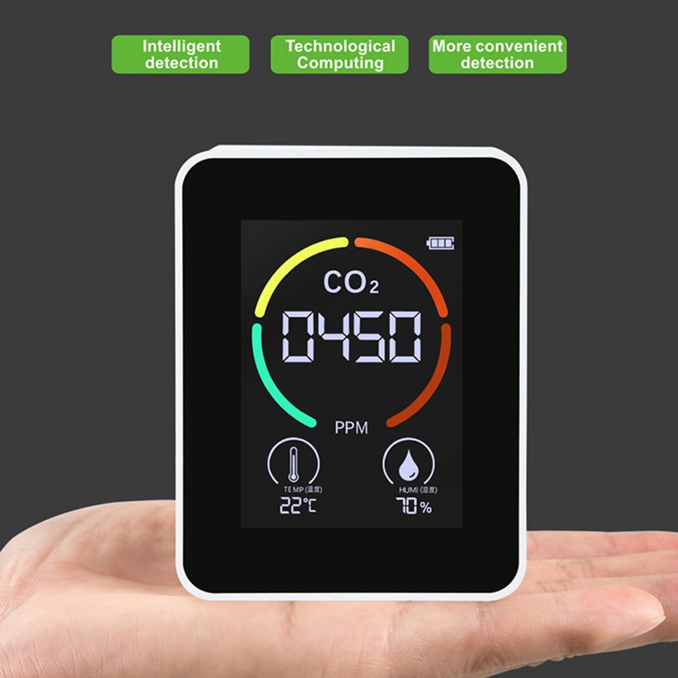 CO2 Sensor CO2 Meter Digital Air Detector Intelligent Air Quality Analyzer