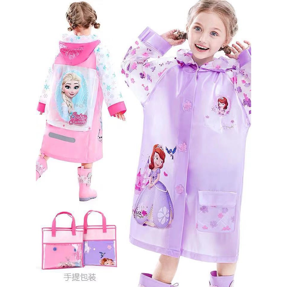 Áo Mưa Vải Oxford Có Khóa Kéo Dành Cho Trẻ Em-CM