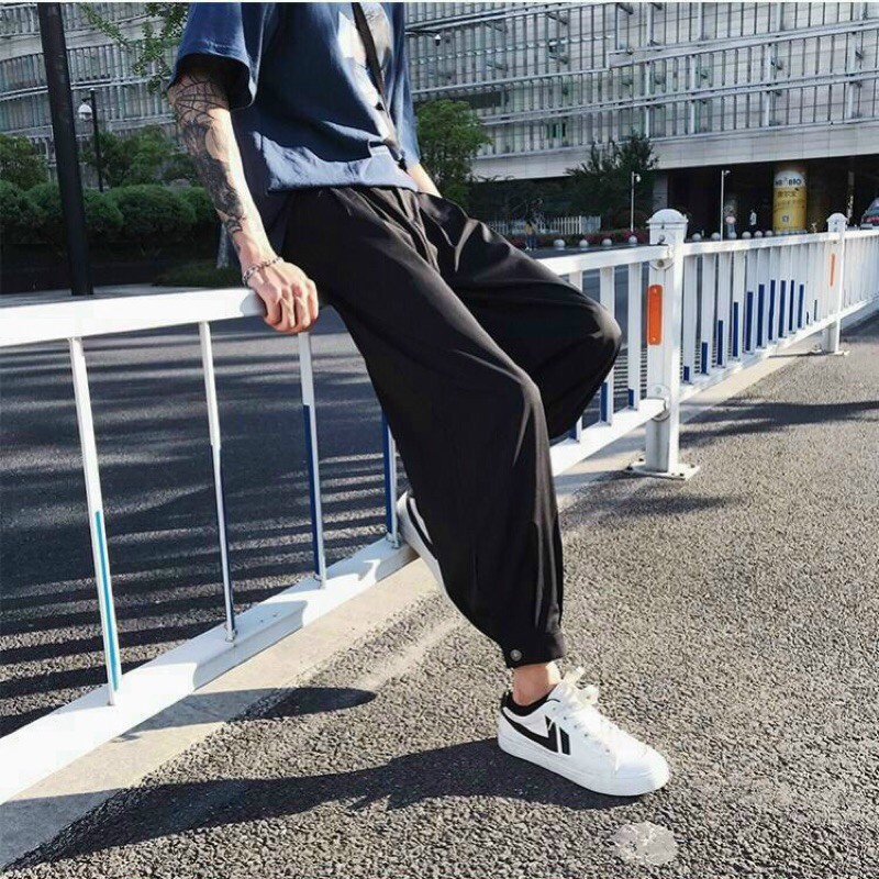Quần dài ống đứng kèm nút gài thời trang năng động về hàng .3 Size M,L,XL form unisex nam nữ