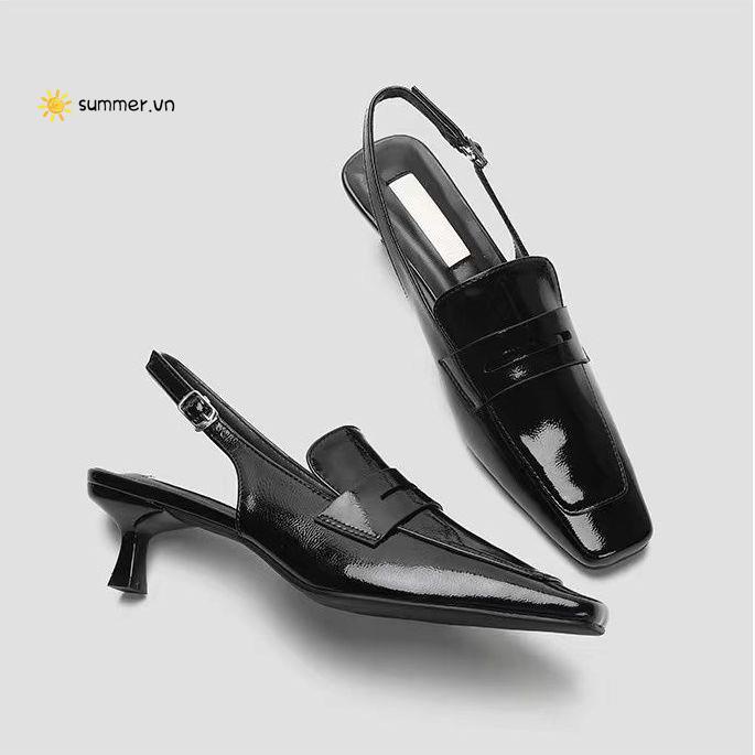 Giày Cao Gót Mũi Vuông Thiết Kế Mới Thời Trang Mùa Hè 2022 Dành Cho Nữ