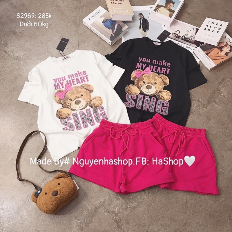 bigsize - ❤️🔱 SET GẤU QUẦN HỒNG 🔱❤️
