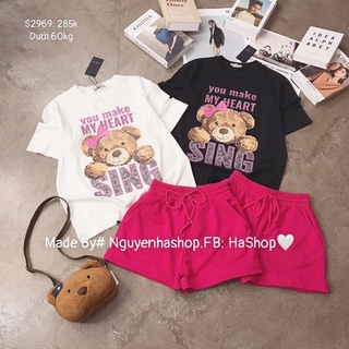 Bigsize - ❤️🔱 set gấu quần hồng 🔱❤️