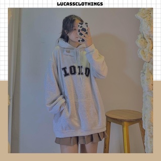 Áo khoác hoodie form rộng unisex vải nỉ bông dày dặn