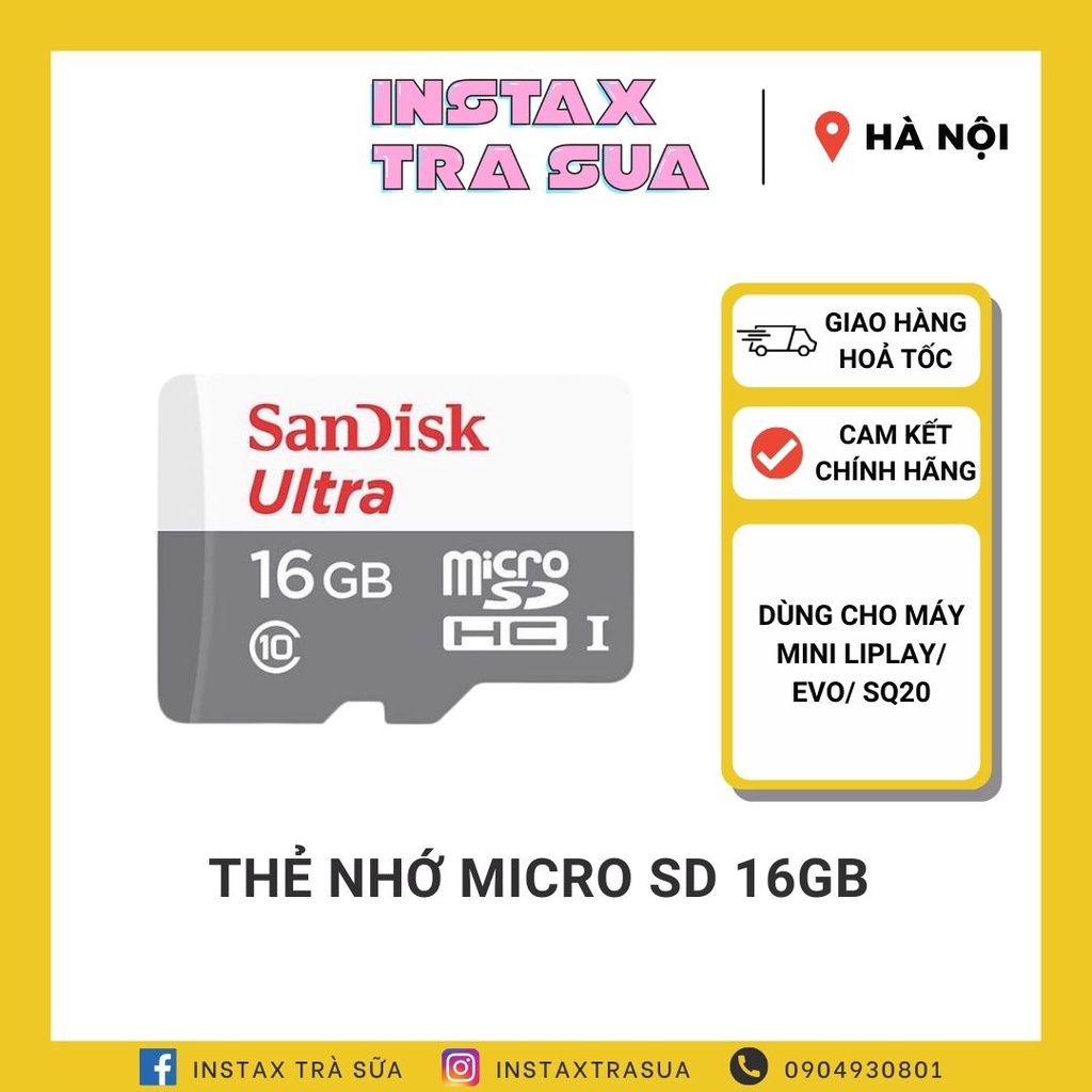 Thẻ Nhớ MicroSDHC SanDisk Ultra 16GB 80MB/s 533x SDSQUNS-016G-GN3MN