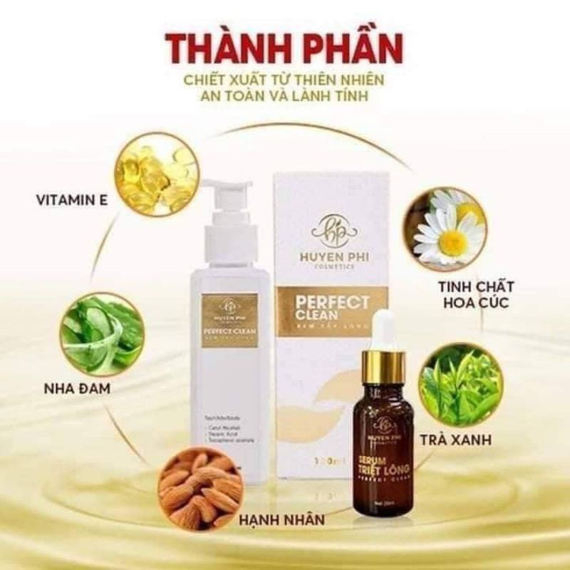 Kem Tẩy Lông Huyền Phi Chính Hãng tặng Serum Triệt Lông Vĩnh Viễn tại nhà An Toàn Hiệu Quả