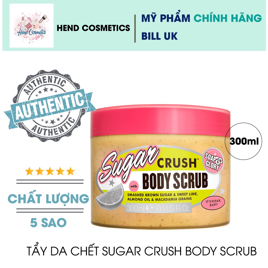 Tẩy da chết toàn thân Soap and Glory Sugar Crush Body Scrub 300ml (Bill Anh)