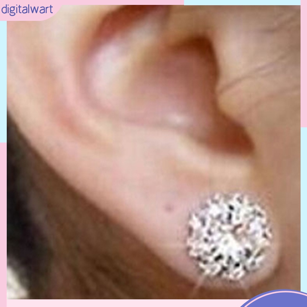 Cặp khuyên tai xỏ lỗ đính đá quý nhân tạo lấp lánh sang trọng cá tính dành cho nữ