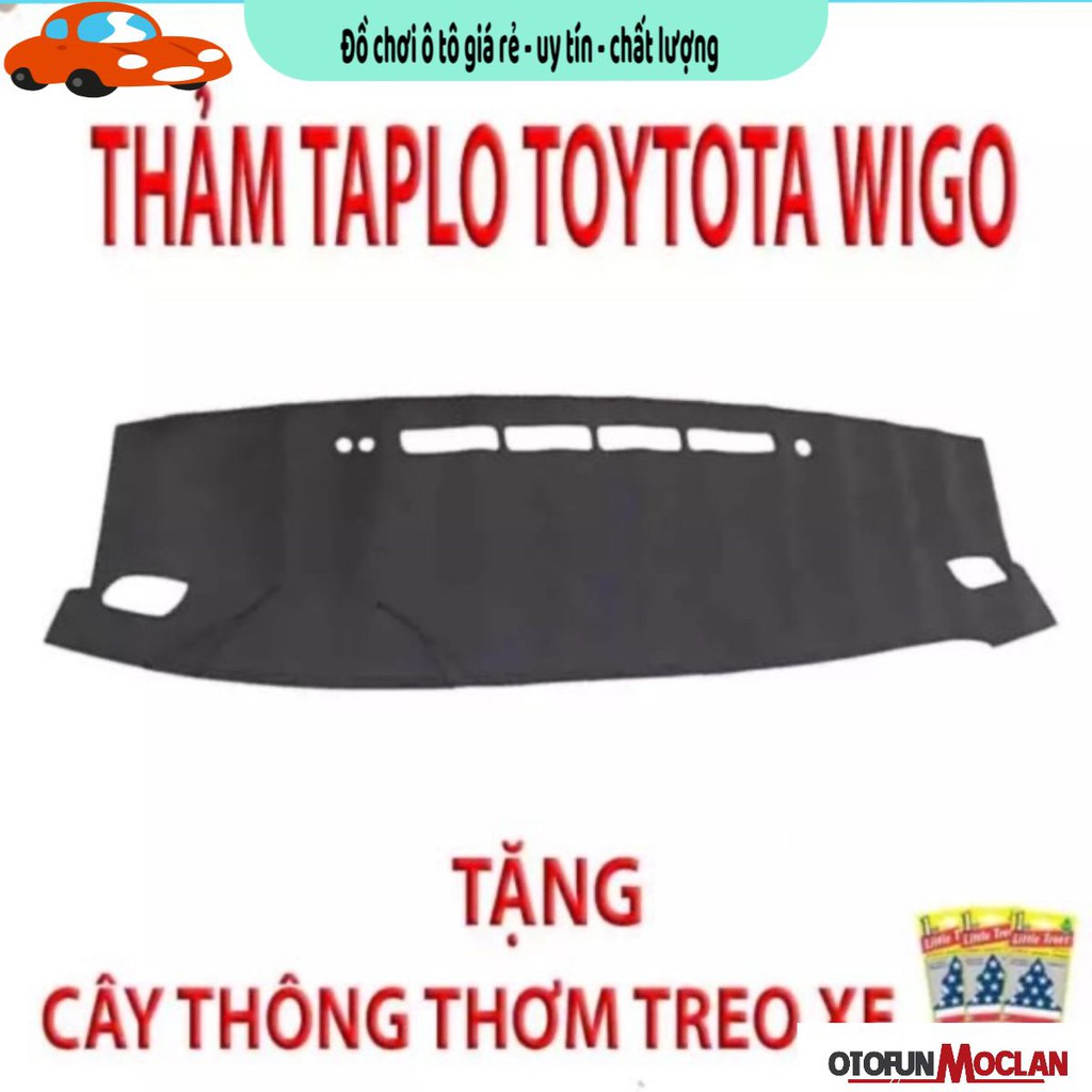 Thản taplo toyota xe wigo chất liệu da pu dập vân carbon siêu đẹp tặng lá thông