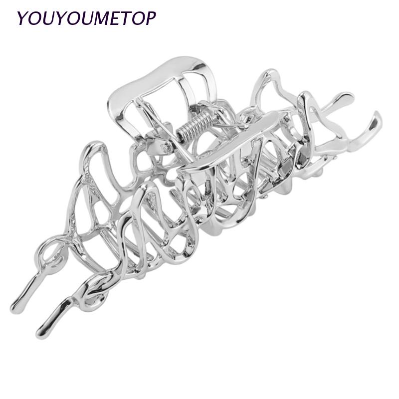 Kẹp gắp tóc từ kim loại cỡ lớn thời trang độc đáo