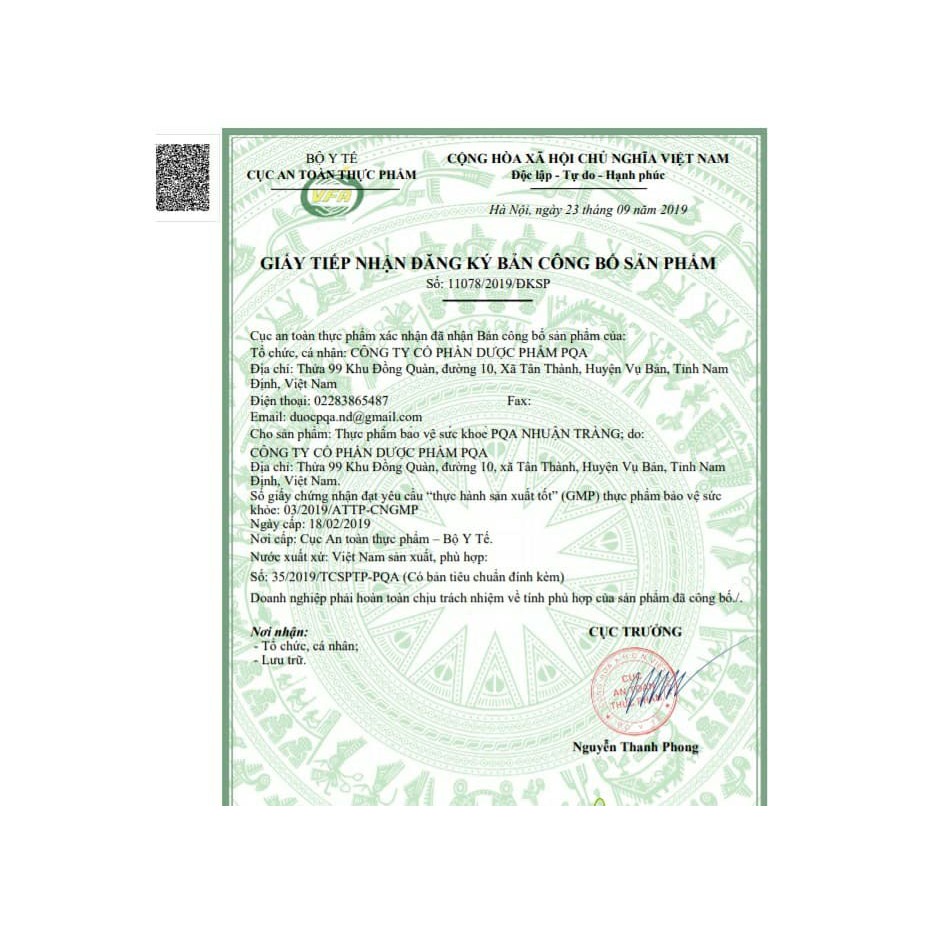 Nhuận Tràng PQA - không lo táo bón