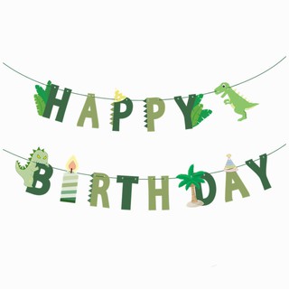 Dây chữ happy birthday khủng long ( loại cao cấp )