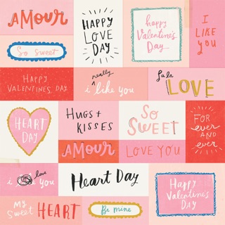 GIẤY SCRAPBOOK - GIẤY HOẠ TIẾT - LOVE VALENTINE