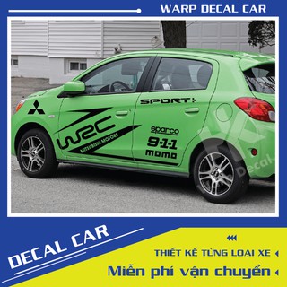 Tem xe Mirage- decal Mirage phong cách thể thao