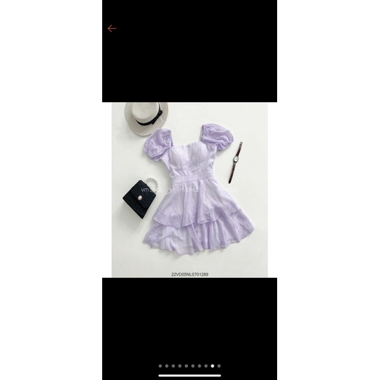 Đầm Voan Tím VM STYLE Size M ( NEW )