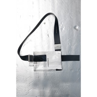 Túi đeo chéo A-COLD-WALL* leather strap transparent utility bag