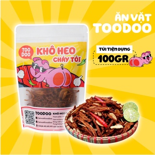 Khô Heo Cháy Tỏi 100g Ăn Vặt Toodoo / Thơm Thơm Cay Cay / Ăn Vặt Việt Nam