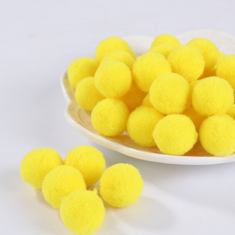 Set 10 Quả pom pom loại đẹp 15ml-20mm-25mm Nhiều Màu Sắc Dùng Để Trang Trí