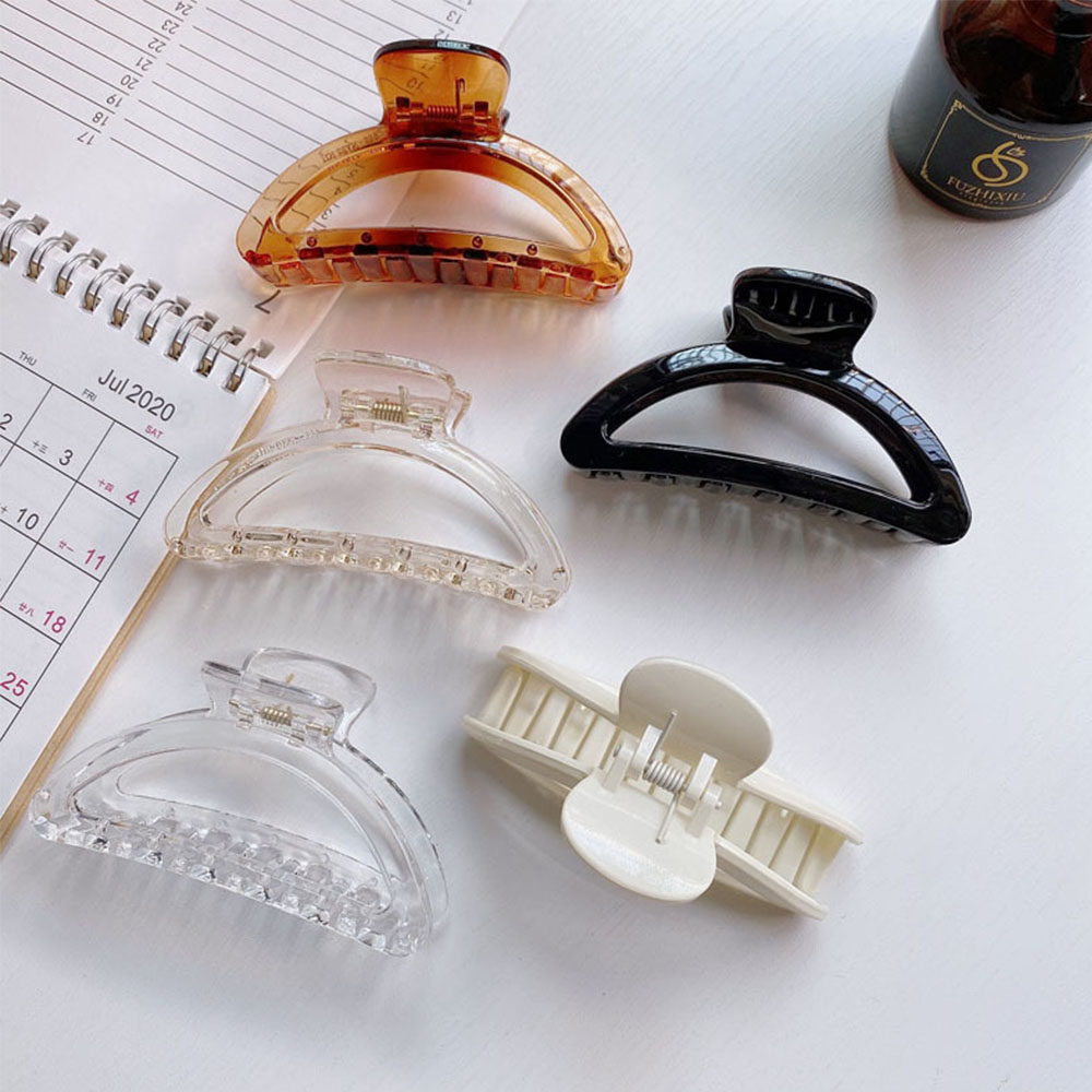 Kẹp tóc nhựa acrylic size lớn thoải mái thời trang
