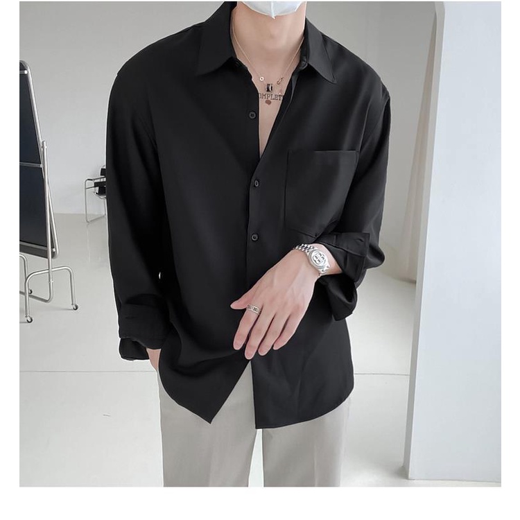 Áo Sơ Mi Nam Dài Tay Cổ Bẻ Thời Trang Hàn