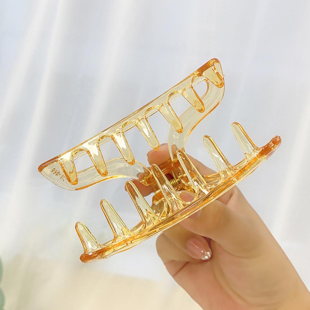 Kẹp Tóc Càng Cua Bằng Acrylic Màu Ngà Cỡ Lớn Thời Trang Tinh Tế Cho Nữ