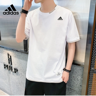 Áo Thun Adidas Tay Ngắn Cổ Tròn Kiểu Hồng Kông Cá Tính Cho Nam