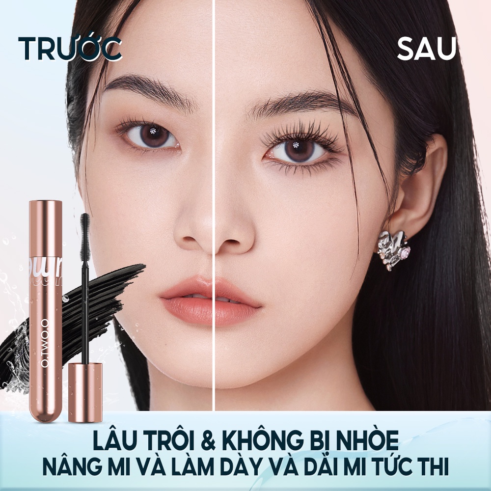 Mascara O.TWO.O chống nước chống nhòe lâu phai 36h cho hàng mi dày dài và cong vút