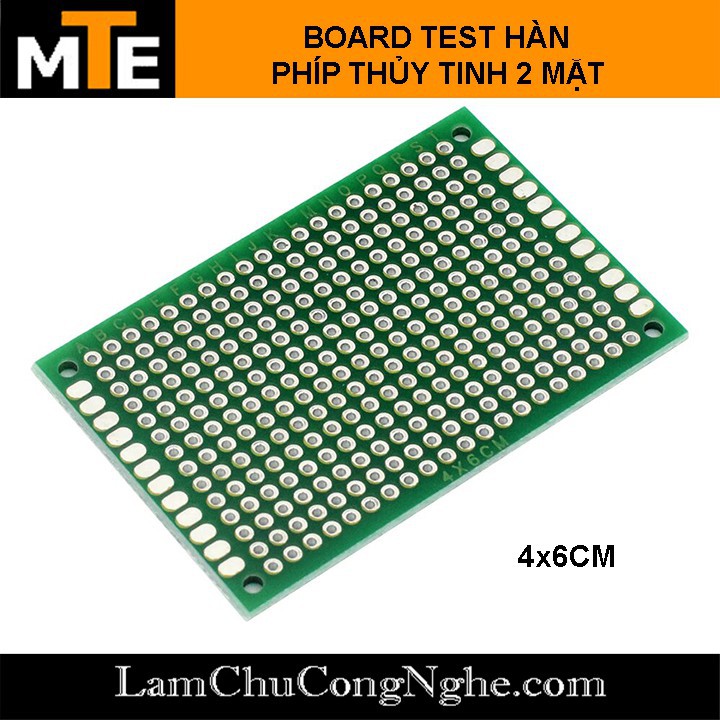 Mới! Phíp đồng đục lỗ - Phíp thủy tinh Test board hàn 2 Mặt