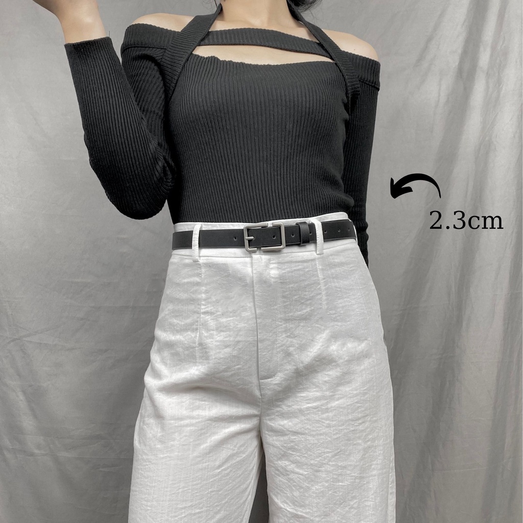 SmileFairyCC【COD &amp; Hàng Có Sẵn】Thắt Lưng Phối Khóa Cài Màu Đen Phong Cách Phương Tây Cho Nữ Sinh