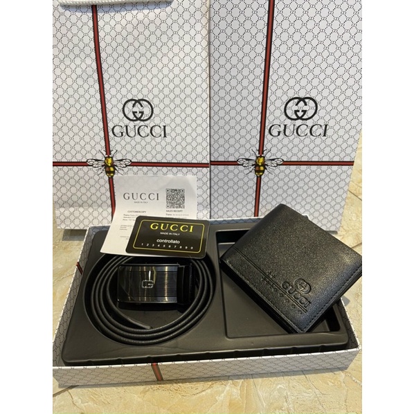 Set Dây lưng tặng kèm ví fullbox thẻ hãng-Freeship